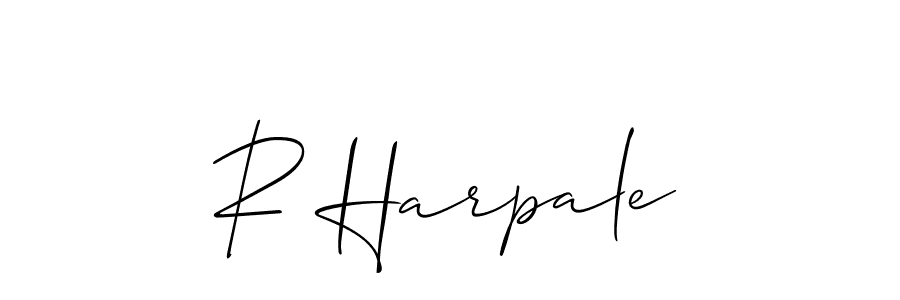 You should practise on your own different ways (Allison_Script) to write your name (R Harpale) in signature. don't let someone else do it for you. R Harpale signature style 2 images and pictures png