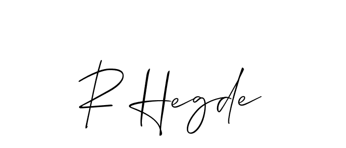 R Hegde stylish signature style. Best Handwritten Sign (Allison_Script) for my name. Handwritten Signature Collection Ideas for my name R Hegde. R Hegde signature style 2 images and pictures png