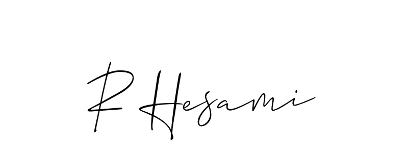 Best and Professional Signature Style for R Hesami. Allison_Script Best Signature Style Collection. R Hesami signature style 2 images and pictures png