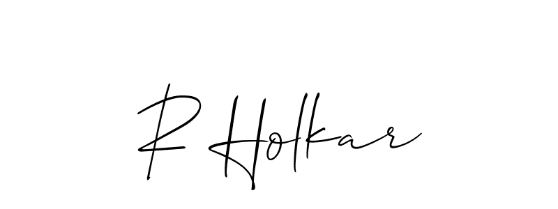 Create a beautiful signature design for name R Holkar. With this signature (Allison_Script) fonts, you can make a handwritten signature for free. R Holkar signature style 2 images and pictures png