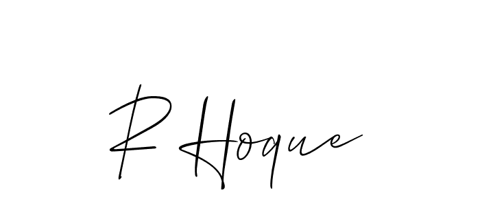 You should practise on your own different ways (Allison_Script) to write your name (R Hoque) in signature. don't let someone else do it for you. R Hoque signature style 2 images and pictures png