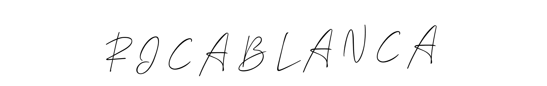 You can use this online signature creator to create a handwritten signature for the name R I C A B L A N C A. This is the best online autograph maker. R I C A B L A N C A signature style 2 images and pictures png