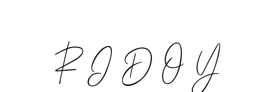 Make a beautiful signature design for name R I D O Y. Use this online signature maker to create a handwritten signature for free. R I D O Y signature style 2 images and pictures png