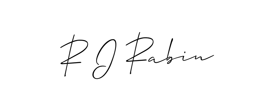 Design your own signature with our free online signature maker. With this signature software, you can create a handwritten (Allison_Script) signature for name R I Rabin. R I Rabin signature style 2 images and pictures png