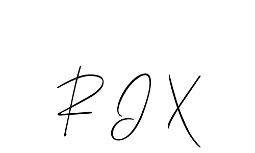 You should practise on your own different ways (Allison_Script) to write your name (R I X) in signature. don't let someone else do it for you. R I X signature style 2 images and pictures png