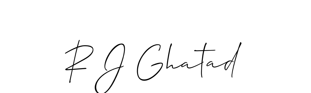 It looks lik you need a new signature style for name R J Ghatad. Design unique handwritten (Allison_Script) signature with our free signature maker in just a few clicks. R J Ghatad signature style 2 images and pictures png