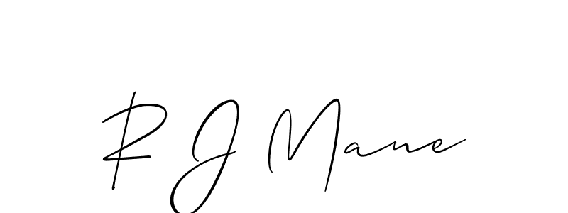 Make a beautiful signature design for name R J Mane. With this signature (Allison_Script) style, you can create a handwritten signature for free. R J Mane signature style 2 images and pictures png