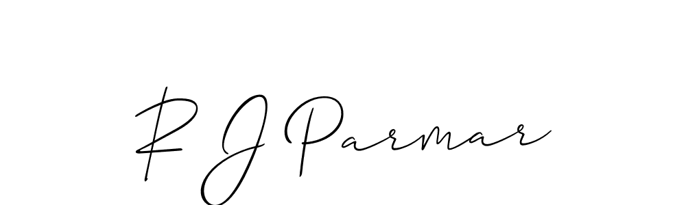 You should practise on your own different ways (Allison_Script) to write your name (R J Parmar) in signature. don't let someone else do it for you. R J Parmar signature style 2 images and pictures png