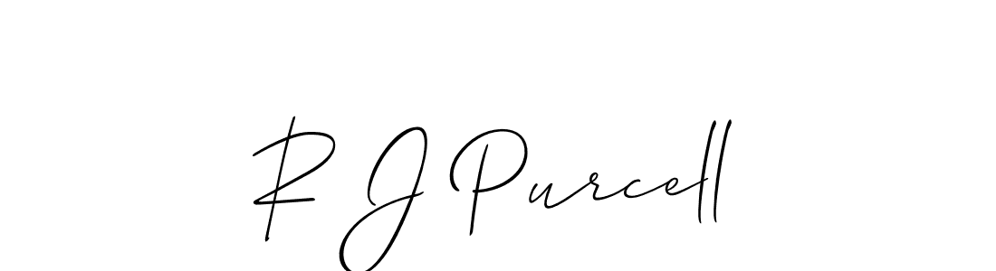 Create a beautiful signature design for name R J Purcell. With this signature (Allison_Script) fonts, you can make a handwritten signature for free. R J Purcell signature style 2 images and pictures png