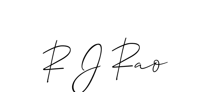 Design your own signature with our free online signature maker. With this signature software, you can create a handwritten (Allison_Script) signature for name R J Rao. R J Rao signature style 2 images and pictures png