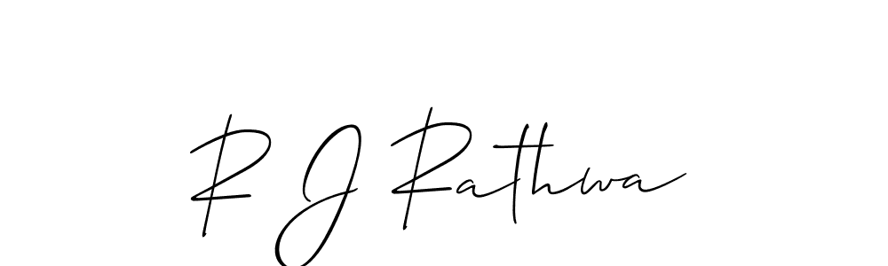 if you are searching for the best signature style for your name R J Rathwa. so please give up your signature search. here we have designed multiple signature styles  using Allison_Script. R J Rathwa signature style 2 images and pictures png