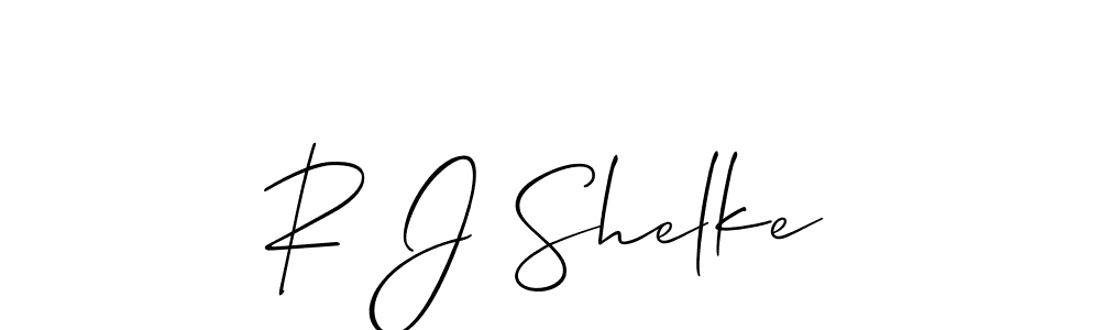 R J Shelke stylish signature style. Best Handwritten Sign (Allison_Script) for my name. Handwritten Signature Collection Ideas for my name R J Shelke. R J Shelke signature style 2 images and pictures png