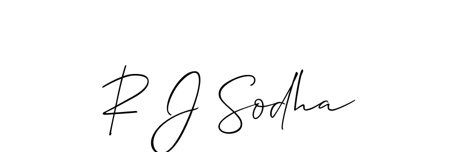 It looks lik you need a new signature style for name R J Sodha. Design unique handwritten (Allison_Script) signature with our free signature maker in just a few clicks. R J Sodha signature style 2 images and pictures png