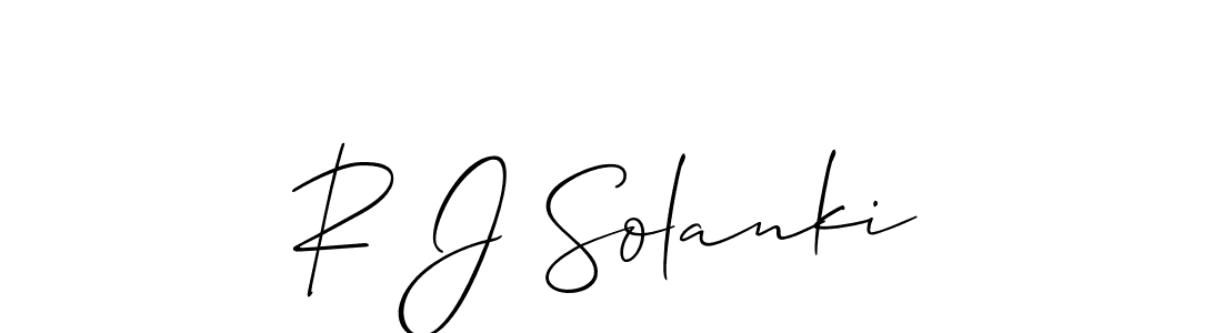 Allison_Script is a professional signature style that is perfect for those who want to add a touch of class to their signature. It is also a great choice for those who want to make their signature more unique. Get R J Solanki name to fancy signature for free. R J Solanki signature style 2 images and pictures png