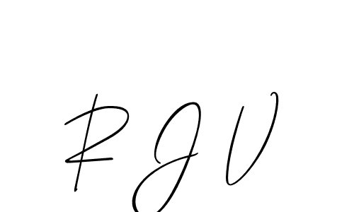 How to make R J V signature? Allison_Script is a professional autograph style. Create handwritten signature for R J V name. R J V signature style 2 images and pictures png