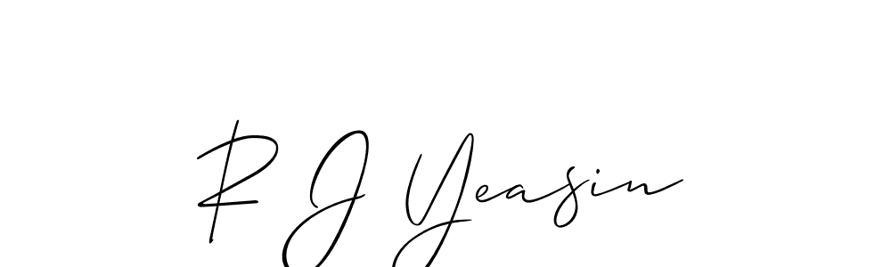 R J Yeasin stylish signature style. Best Handwritten Sign (Allison_Script) for my name. Handwritten Signature Collection Ideas for my name R J Yeasin. R J Yeasin signature style 2 images and pictures png