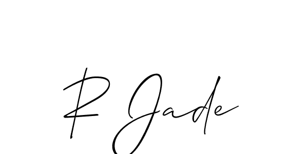 How to make R Jade signature? Allison_Script is a professional autograph style. Create handwritten signature for R Jade name. R Jade signature style 2 images and pictures png