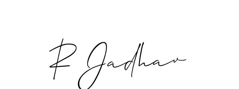 Once you've used our free online signature maker to create your best signature Allison_Script style, it's time to enjoy all of the benefits that R Jadhav name signing documents. R Jadhav signature style 2 images and pictures png