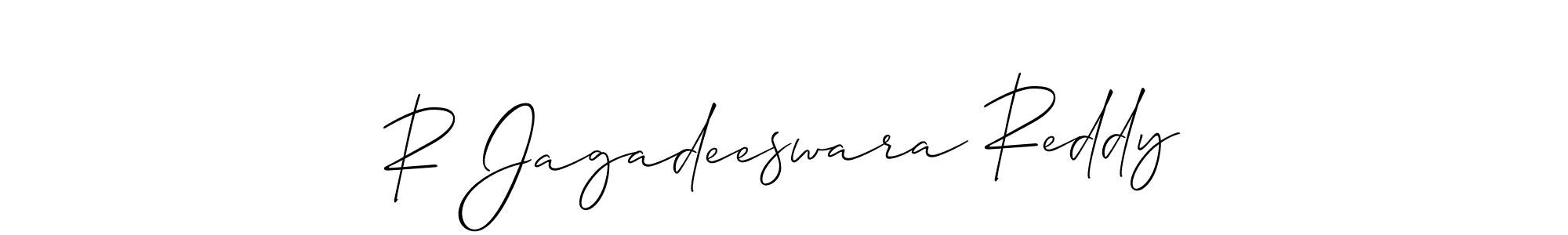 Create a beautiful signature design for name R Jagadeeswara Reddy. With this signature (Allison_Script) fonts, you can make a handwritten signature for free. R Jagadeeswara Reddy signature style 2 images and pictures png