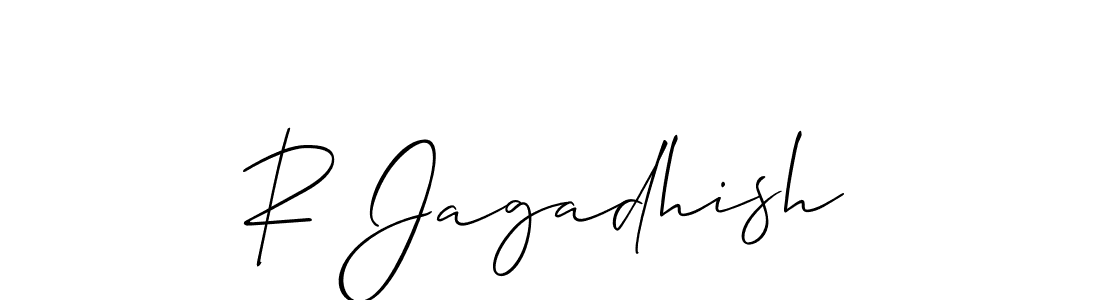 R Jagadhish stylish signature style. Best Handwritten Sign (Allison_Script) for my name. Handwritten Signature Collection Ideas for my name R Jagadhish. R Jagadhish signature style 2 images and pictures png