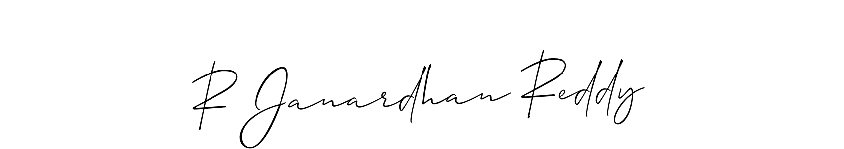 Also we have R Janardhan Reddy name is the best signature style. Create professional handwritten signature collection using Allison_Script autograph style. R Janardhan Reddy signature style 2 images and pictures png