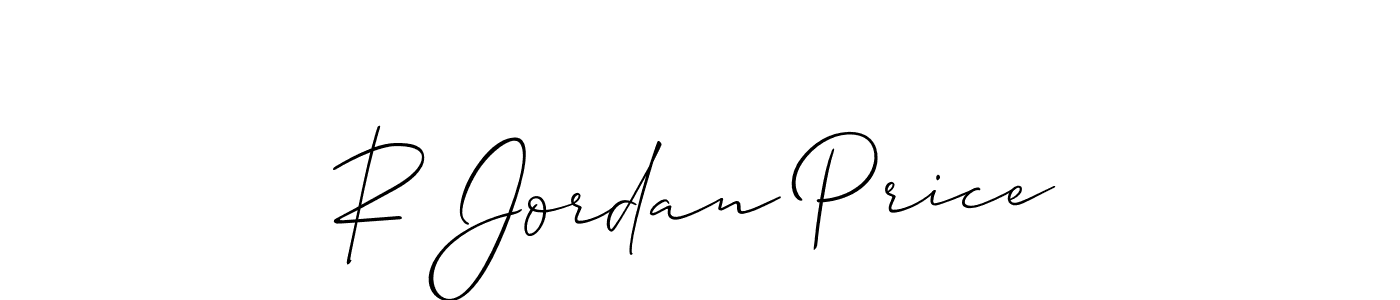 You should practise on your own different ways (Allison_Script) to write your name (R Jordan Price) in signature. don't let someone else do it for you. R Jordan Price signature style 2 images and pictures png