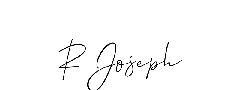 R Joseph stylish signature style. Best Handwritten Sign (Allison_Script) for my name. Handwritten Signature Collection Ideas for my name R Joseph. R Joseph signature style 2 images and pictures png