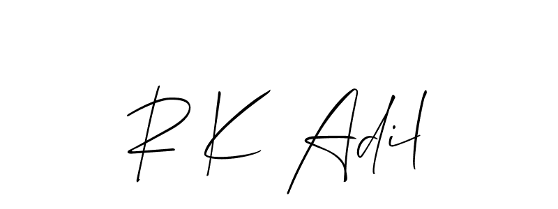 This is the best signature style for the R K Adil name. Also you like these signature font (Allison_Script). Mix name signature. R K Adil signature style 2 images and pictures png