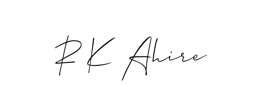 How to make R K Ahire signature? Allison_Script is a professional autograph style. Create handwritten signature for R K Ahire name. R K Ahire signature style 2 images and pictures png