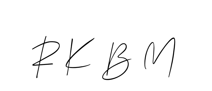 How to make R K B M signature? Allison_Script is a professional autograph style. Create handwritten signature for R K B M name. R K B M signature style 2 images and pictures png