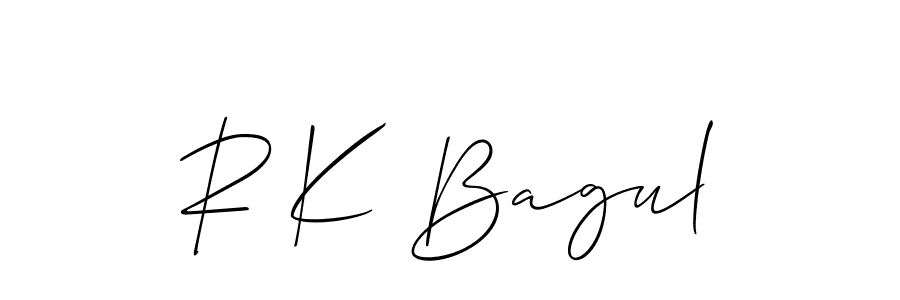 How to make R K Bagul signature? Allison_Script is a professional autograph style. Create handwritten signature for R K Bagul name. R K Bagul signature style 2 images and pictures png