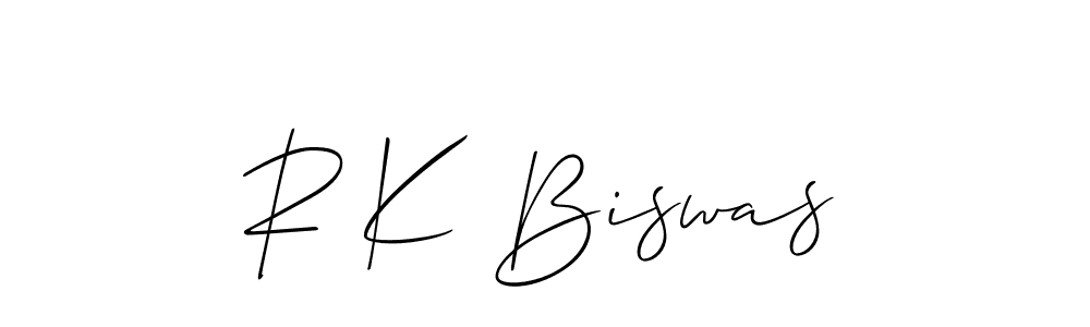 Create a beautiful signature design for name R K Biswas. With this signature (Allison_Script) fonts, you can make a handwritten signature for free. R K Biswas signature style 2 images and pictures png