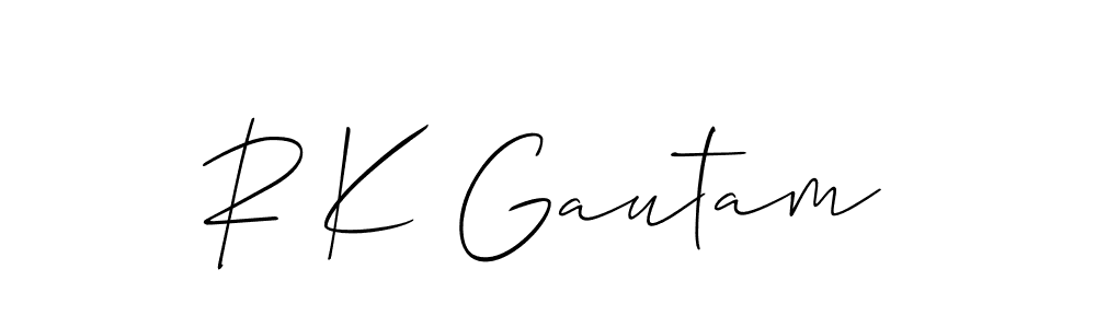 Similarly Allison_Script is the best handwritten signature design. Signature creator online .You can use it as an online autograph creator for name R K Gautam. R K Gautam signature style 2 images and pictures png