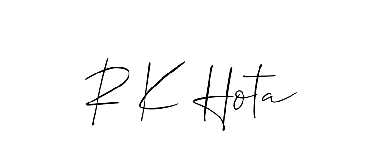 This is the best signature style for the R K Hota name. Also you like these signature font (Allison_Script). Mix name signature. R K Hota signature style 2 images and pictures png