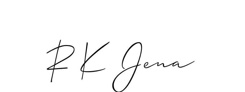 Similarly Allison_Script is the best handwritten signature design. Signature creator online .You can use it as an online autograph creator for name R K Jena. R K Jena signature style 2 images and pictures png