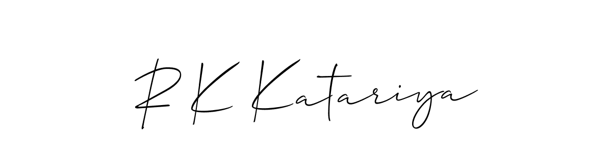 Create a beautiful signature design for name R K Katariya. With this signature (Allison_Script) fonts, you can make a handwritten signature for free. R K Katariya signature style 2 images and pictures png