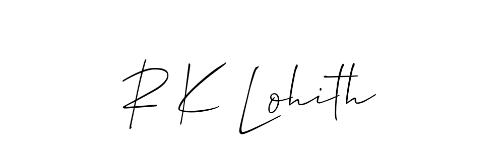 Make a beautiful signature design for name R K Lohith. Use this online signature maker to create a handwritten signature for free. R K Lohith signature style 2 images and pictures png