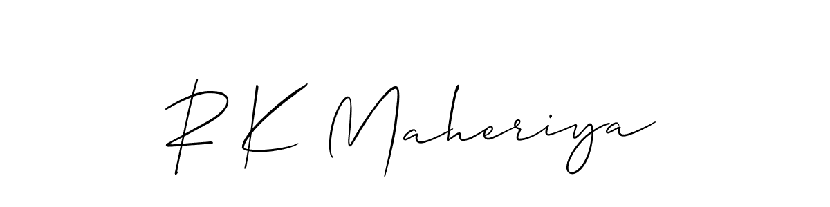 This is the best signature style for the R K Maheriya name. Also you like these signature font (Allison_Script). Mix name signature. R K Maheriya signature style 2 images and pictures png