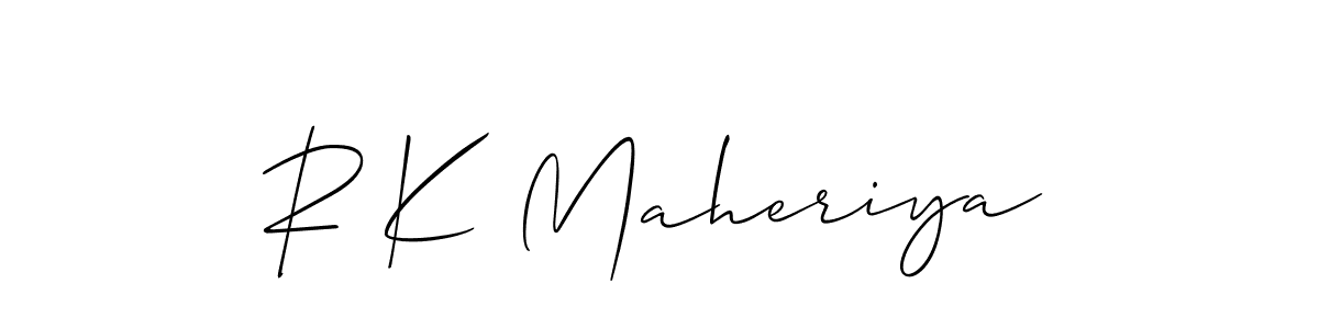 It looks lik you need a new signature style for name R K Maheriya. Design unique handwritten (Allison_Script) signature with our free signature maker in just a few clicks. R K Maheriya signature style 2 images and pictures png