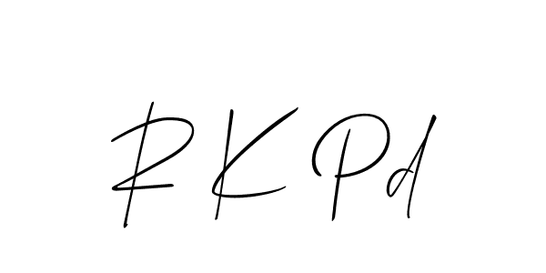 Create a beautiful signature design for name R K Pd. With this signature (Allison_Script) fonts, you can make a handwritten signature for free. R K Pd signature style 2 images and pictures png