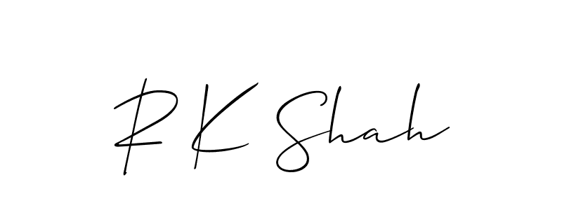 Also we have R K Shah name is the best signature style. Create professional handwritten signature collection using Allison_Script autograph style. R K Shah signature style 2 images and pictures png