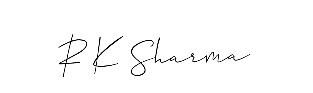 How to Draw R K Sharma signature style? Allison_Script is a latest design signature styles for name R K Sharma. R K Sharma signature style 2 images and pictures png