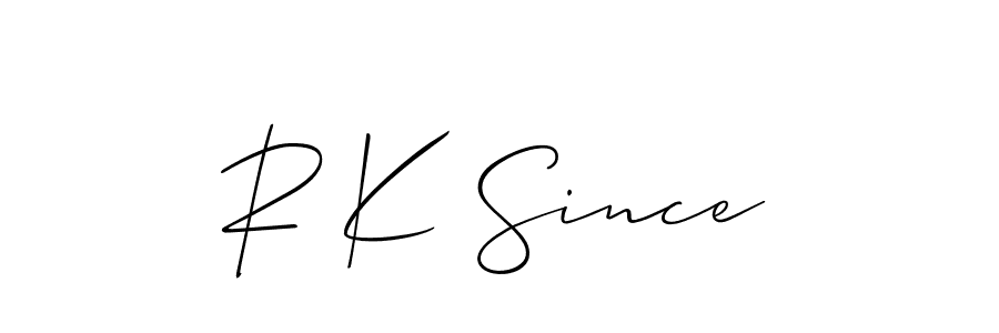 Use a signature maker to create a handwritten signature online. With this signature software, you can design (Allison_Script) your own signature for name R K Since. R K Since signature style 2 images and pictures png