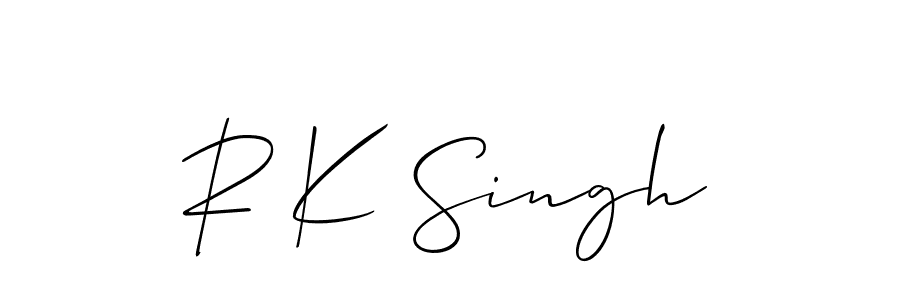 How to make R K Singh signature? Allison_Script is a professional autograph style. Create handwritten signature for R K Singh name. R K Singh signature style 2 images and pictures png