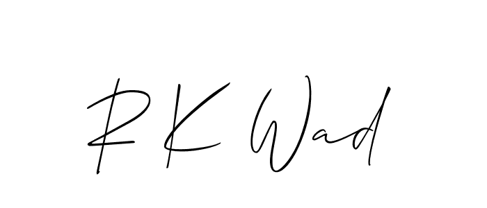 Similarly Allison_Script is the best handwritten signature design. Signature creator online .You can use it as an online autograph creator for name R K Wad. R K Wad signature style 2 images and pictures png