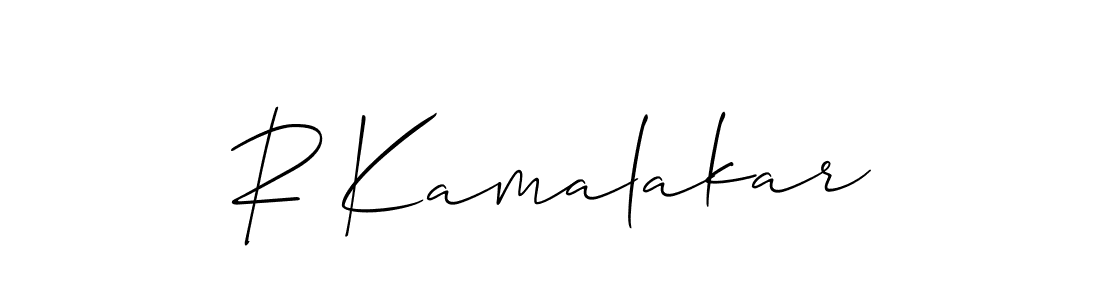 It looks lik you need a new signature style for name R Kamalakar. Design unique handwritten (Allison_Script) signature with our free signature maker in just a few clicks. R Kamalakar signature style 2 images and pictures png