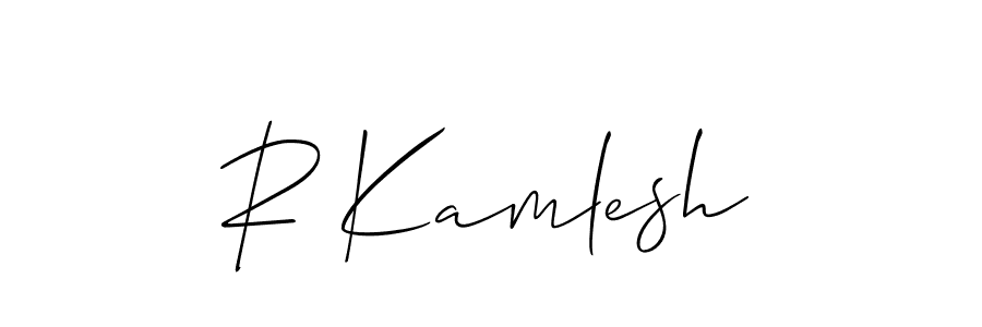 Create a beautiful signature design for name R Kamlesh. With this signature (Allison_Script) fonts, you can make a handwritten signature for free. R Kamlesh signature style 2 images and pictures png