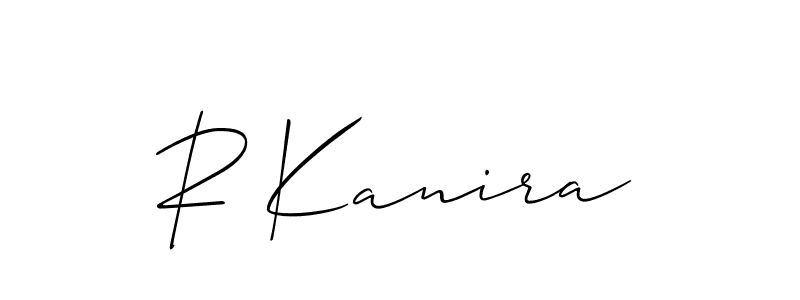 Create a beautiful signature design for name R Kanira. With this signature (Allison_Script) fonts, you can make a handwritten signature for free. R Kanira signature style 2 images and pictures png