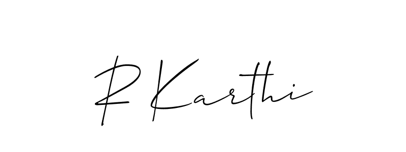 Best and Professional Signature Style for R Karthi. Allison_Script Best Signature Style Collection. R Karthi signature style 2 images and pictures png