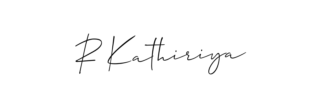 Make a beautiful signature design for name R Kathiriya. Use this online signature maker to create a handwritten signature for free. R Kathiriya signature style 2 images and pictures png